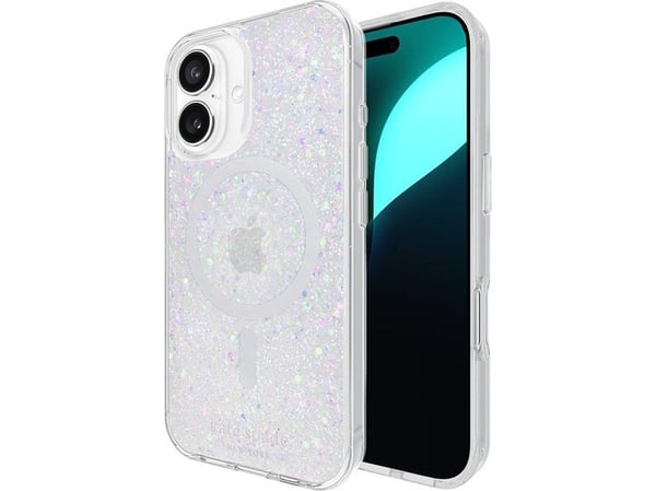 Kate Spade New York Protective MagSafe – etui til iPhone 16 (Chunky Glitter)