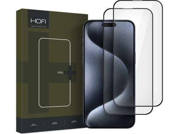 Hofi HERDET GLASS HOFI GLASS PRO+ 2-PACK IPHONE 16 PRO MAX BLACK