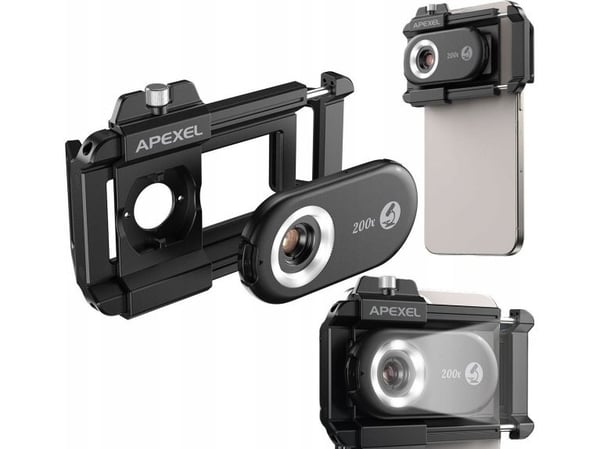 Apexel digitalt mikroskop 200x med CPL-filter til smarttelefon (APL-MS200)