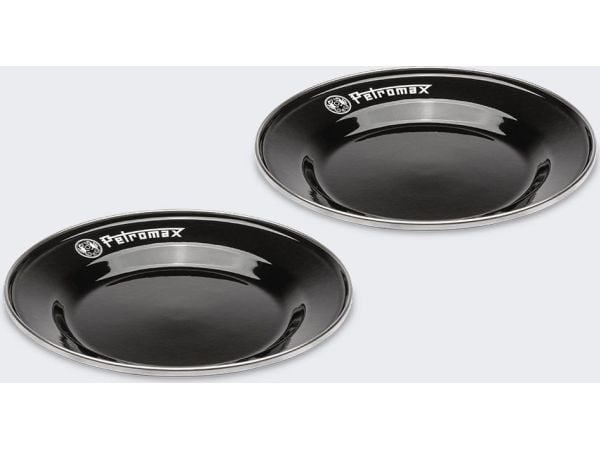 Petromax emalilautaset 225 cm 2 kpl MUSTAA