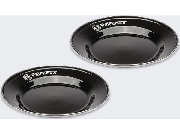 Petromax emaljerte tallerkener 26 cm 2 stk BLACK