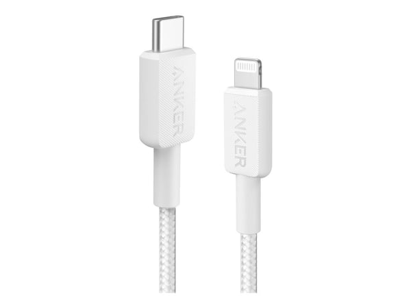 Anker 322 - Lightning-kabel - Lightning hane till USB-C hane - 1.83 m - vit - USB Power Delivery