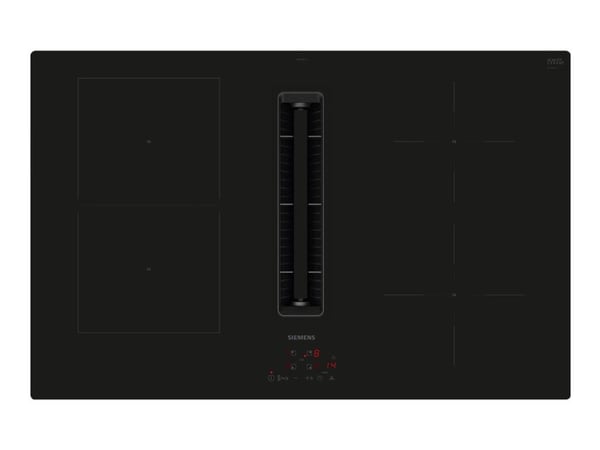 Siemens iQ300 ED811BS16E - Induksjonskomfyrtopp - 4 plater - Nisje - bredde: 75 cm - dybde: 49 cm - Klasse B - uten ramme - svart med fallvindeksos...