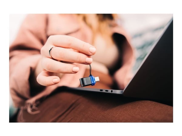 Verbatim 49966, 32 GB, USB Type-A / USB Type-C, 3.2 Gen 1 (3.1 Gen 1), Ilman suojusta, 3,6 g, Musta, Sininen, Hopea