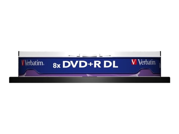 Verbatim - 10 x DVD+R DL - 8.5 GB 8x - matt sølv - spindel