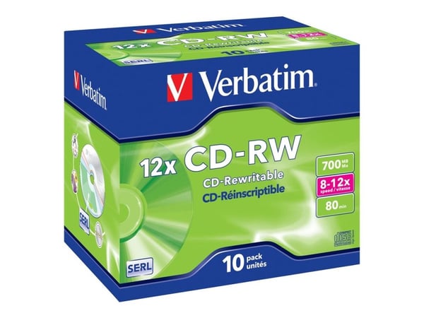 Verbatim - 10 x CD-RW - 700 MB 8x - 12x - CD-eske