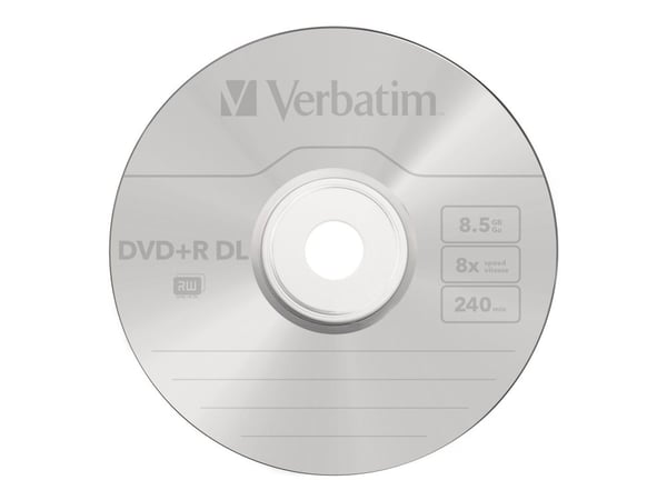 Verbatim - 10 x DVD+R DL - 8.5 GB 8x - matt sølv - spindel