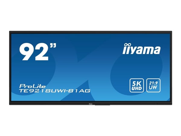 iiyama ProLite TE9218UWI-B1AG - 92" Diagonalklasse (91.5" synlig) LED-bakgrunnsbelyst LCD-skjerm - interaktiv digital skilting - med berøringsskjer...