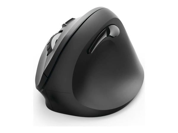 Hama Vertical Ergonomic - Vertikal mus - ergonomisk - högerhänt - optisk - 6 knappar - trådlös - 2.4 GHz - trådlös USB-mottagare - svart