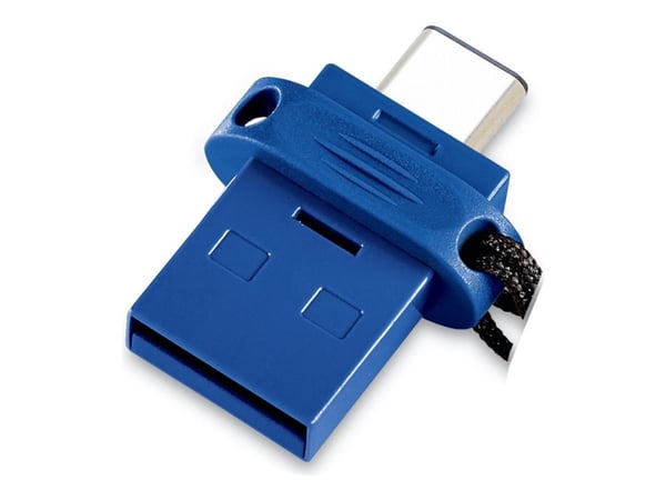 Verbatim 49966, 32 GB, USB Type-A / USB Type-C, 3.2 Gen 1 (3.1 Gen 1), Ilman suojusta, 3,6 g, Musta, Sininen, Hopea