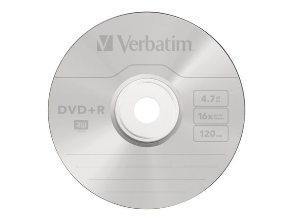Verbatim - 50 x DVD+R - 4.7 GB 16x - matt sølv - spindel