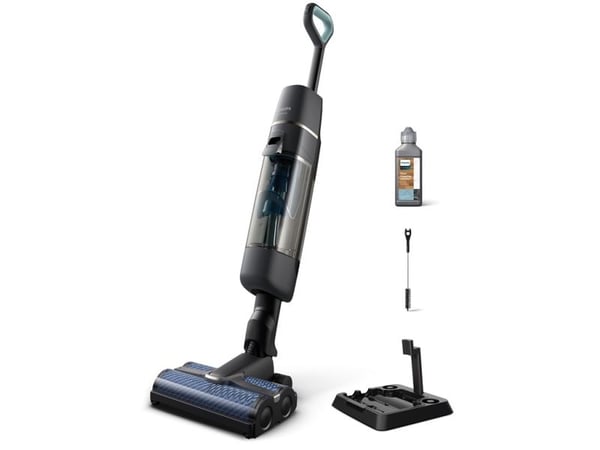 Philips AquaTrio Cordless XW7110/01 Johdottomien Wet & Dry -pölynimurien 7000-sarja, Sauvaimuri, Pussiton, Shampanja, Harmaa, Charcoal Grey and Cha...