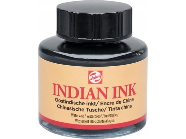 Talens Indian Ink-flaska svart 700
