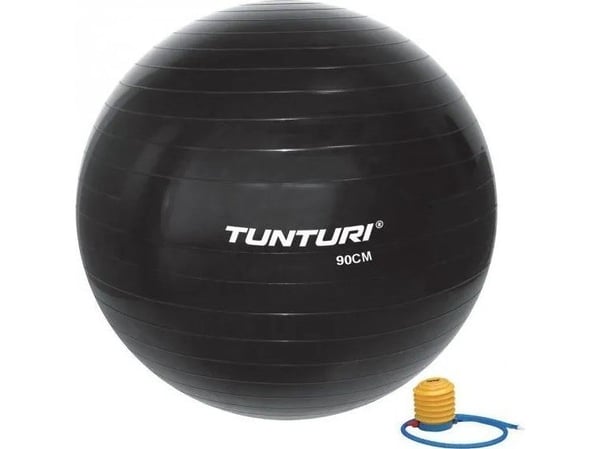 Tunturi Gymball grå treningsball med pumpe 90 cm svart