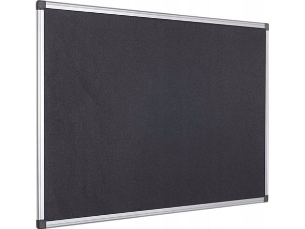Opslagstavle Maya 60x90 cm sort med aluminiumsramme
