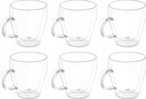 Vivalto set koppar med dubbel botten och väggar, 6 st, 270 ml