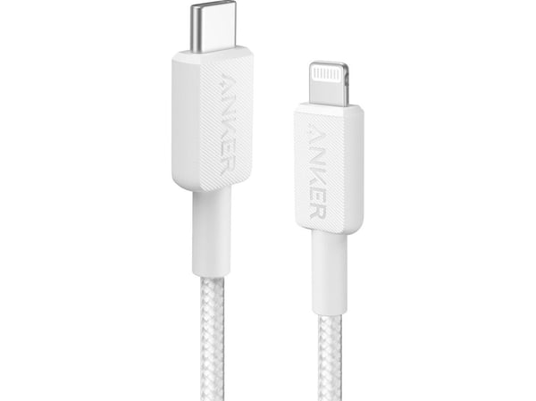 Anker 322 - Lightning-kabel - Lightning hann til USB-C hann - 1.83 m - hvit - USB Power Delivery