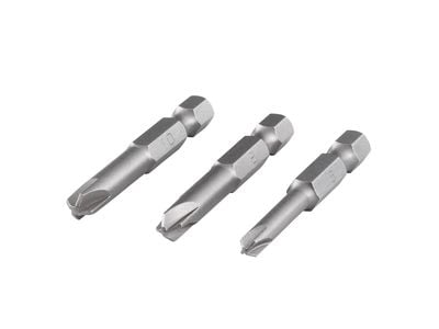 wolfcraft GmbH 4006885126701, 3 styck, Säkerhetstorx, T10, T6, T8, 50 mm, 25,4 / 4 mm (1 / 4"), Hexagonal