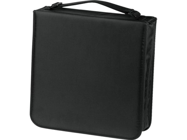 Hama CD Wallet Nylon 208, black, 208 levyt, Musta, Nailon