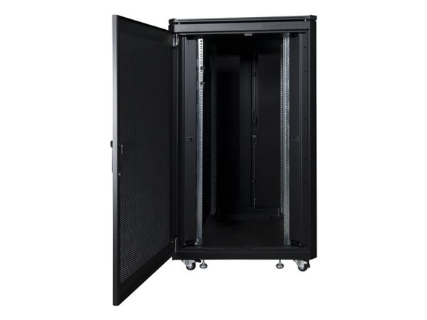 Lanview by Logon - Rack skåp - 800 x 1000 mm, server line - fristående - svart, RAL 9005 - 26U - 19"