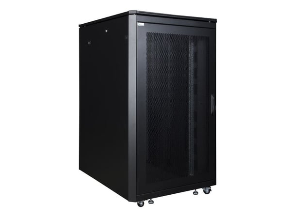 Lanview by Logon - Rack skåp - 800 x 1000 mm, server line - fristående - svart, RAL 9005 - 26U - 19"