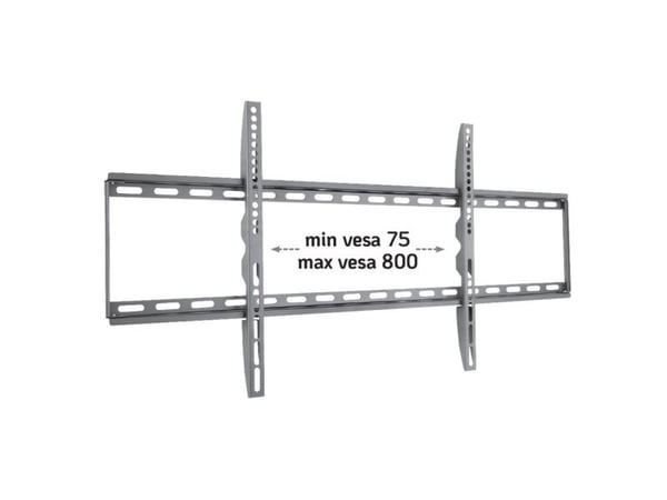 TECHly - Monteringssett (veggmontering) - Fixed Slim - for LCD-skjerm - svart - skjermstørrelse: 42"-80"