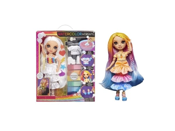 Rainbow High Watercolor & Create Fashion Doll Brown Eyes, Muotinukke, Naaras, 4 vuosi/vuosia, Valikoidut värit
