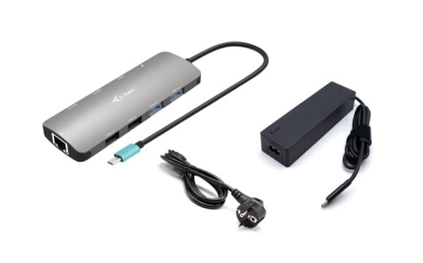 i-Tec Nano Dock - Dokkingstasjon - USB-C / USB4 / Thunderbolt 3 / Thunderbolt 4 - 2 x HDMI - 1GbE - 100 watt - Europa