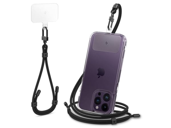 Spigen AFA06259, Strop / Belte, Svart, Stoff, Plast, Universell, 2 stykker
