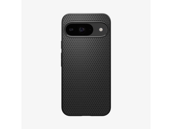 Spigen Liquid Air - Matkapuhelimen takakuori - termoplastinen polyuretaani (TPU) - mattamusta - Google Pixel 9, 9 Pro -puhelimille