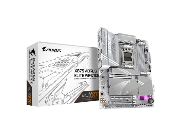 GIGABYTE X870 A ELITE WF7 ICE, AMD, Sokkel AM5, AMD Ryzen™ 7, Sokkel AM5, 256 GB, DDR5-SDRAM
