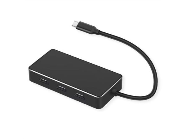 VALUE 12.99.1031, 0,19 m, USB Type-C, 3 x HDMI, Hankjønn, Hunkjønn, Rett