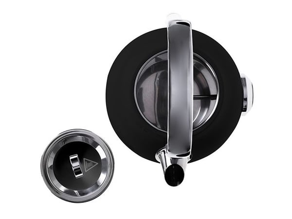 Adler vannkoker med termomet AD 1346b Elektrisk 2200 W 1,7 L Rustfritt stål 360° rotasjonsbase Svart