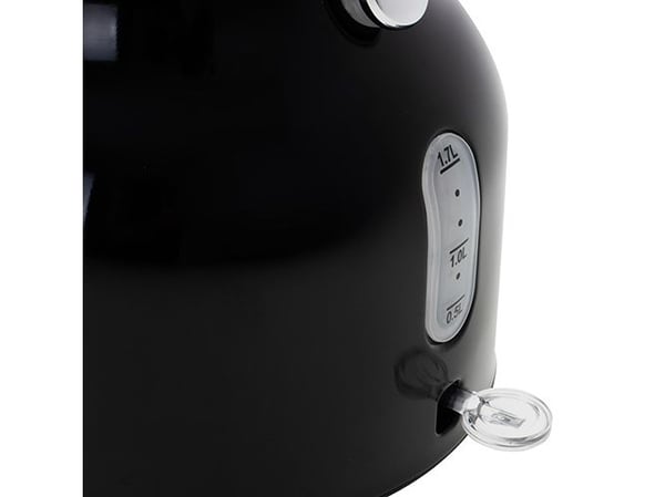 Adler vannkoker med termomet AD 1346b Elektrisk 2200 W 1,7 L Rustfritt stål 360° rotasjonsbase Svart
