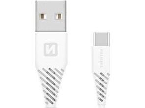 Swissten 71504400, 1,5 m, USB A, USB C, USB 3.2 Gen 1 (3.1 Gen 1), Hvit