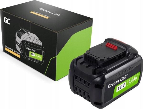 Green Cell PTDW18V9, Sort, Lithium-Ion (Li-Ion), 9 At, 54 V, 84 mm, 138 mm