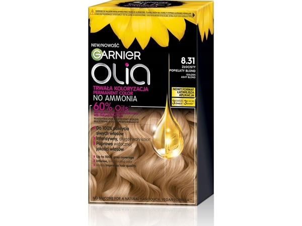 GARNIER Olia Hair dye No. 8.31 Golden Ashy Blonde - Golden Ashy Blonde