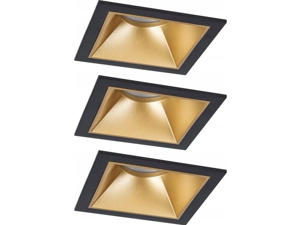 Paulmann 93129 Cole LED uppoasennusvalaisin 3 kpl LED (RGB) 6 W Musta, kultainen (matta)