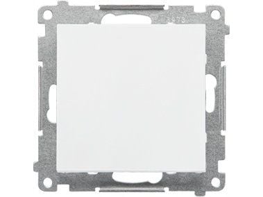 Kontakt-Simon Yksinapainen kytkin Kontakt-Simon 55 TW1.01/111 moduuli 10 AX, 250V~, pikaliitin valkoinen mattamusta