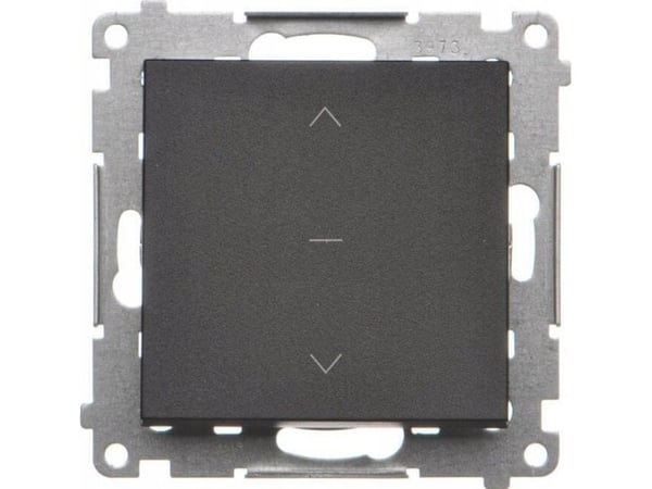 Kontakt-Simon 55 TZW1K.01/149 kolmiasentoinen kytkin 1-0-2 moduuli 10 A, 250V~, pikaliitin musta mattainen