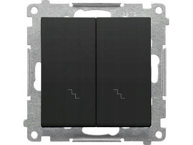 Kontakt-Simon 55 TW6/2.01/149 kaksoismoduuli 10 AX, 250V~, pikaliitin musta mattamusta