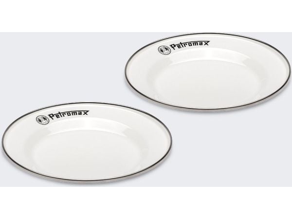 Petromax PX-PLATE-W, Rund, Glass, Stål, Hvit, 2 stykker, 2 stykker