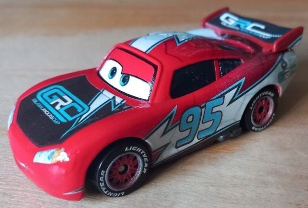 Disney Pixar Cars Disney and Pixar Cars World Grand Prix Lightning McQueen, Bil, 3 år, Metall, Blå, Rød, Hvit