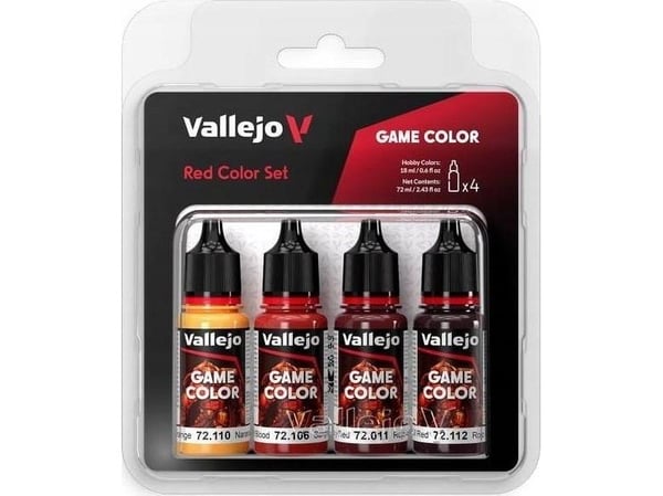 Game Color rød fargesett 4x18 ml