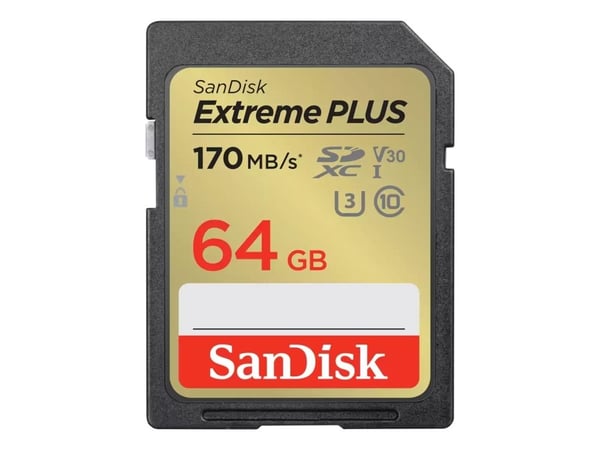 SanDisk Extreme PLUS - Flashhukommelseskort - 64 GB - UHS-I U3 / Class10 - SDXC UHS-I