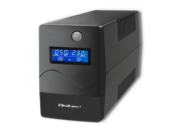 Qoltec Monolith - UPS - 240 Watt - 450 VA - 4,5 At - USB - utgangskontakter: 2 - svarte