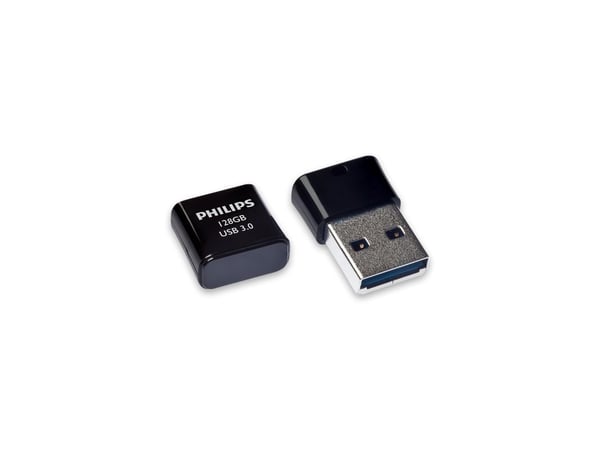 Philips FM12FD90B Pico Edition 3.0 - USB-flashstasjon - 128 GB - USB 3.0 - midnatts sort