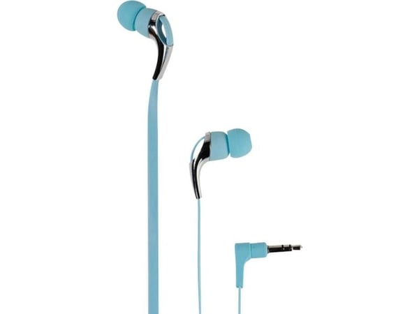 Vivanco Neon Buds, Hodetelefoner, In-ear, Musikk, Blå, Metallisk, 1,2 m, Koblet med ledninger (ikke trådløs)