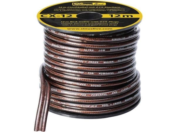 Sinuslive CX-12 phono-kabel 12,00 m [1x åpen ende - 1x åpen ende]