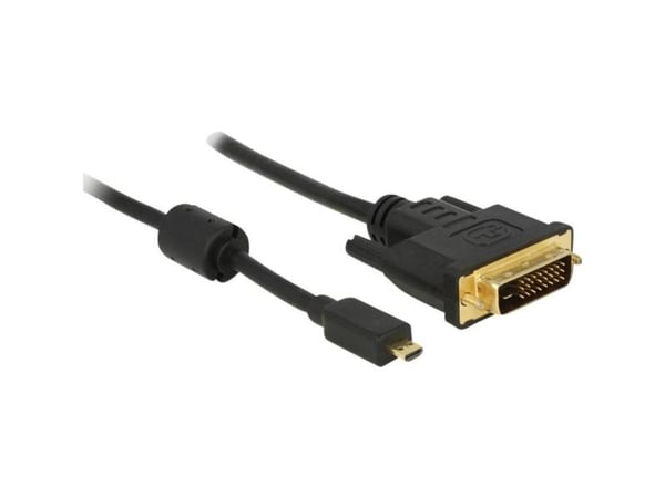 Delock - Sovitinkaapeli - dual link - DVI-D uros - micro HDMI uros - 2 m - musta
